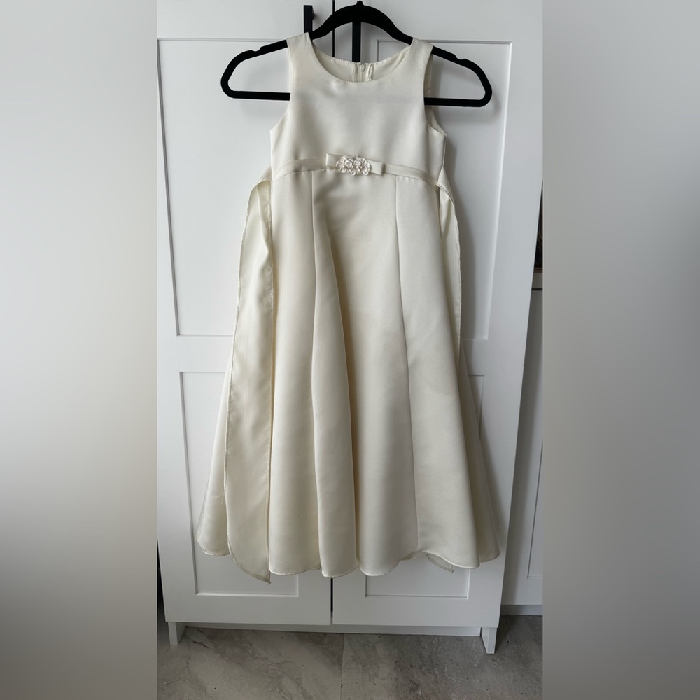 Cream Formal Wear Dress - Empire Waist - Child 5/6